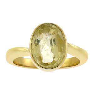 3.00 Carat Raw Cut Citrine Vintage Ring 18K